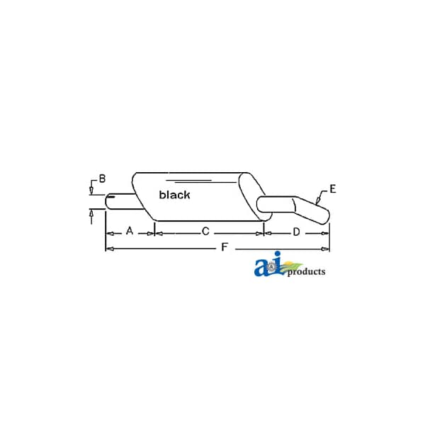 Muffler 45" x11" x6"